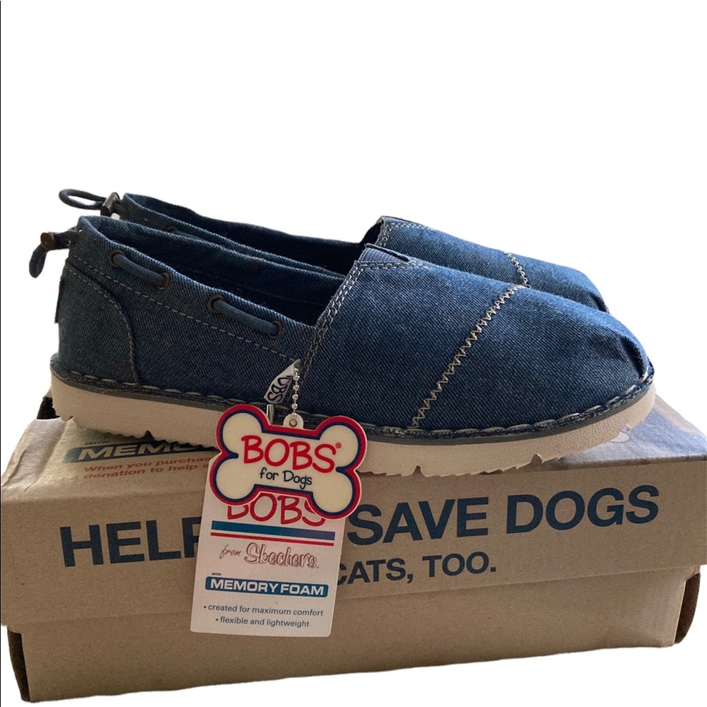 COPY - Bobs for Dogs Sketchers Denim Slip Ons